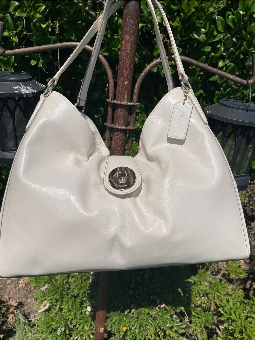 Coach ivory leather